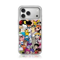CN classic cartoon collage iPhone 17 Pro Max Electroplated Silver Case1