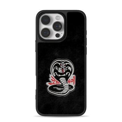 Cobra Kai angry cobra logo iPhone 16 Pro Max Black Case