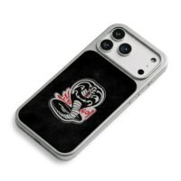 Cobra Kai angry cobra logo iPhone 17 Pro Max Electroplated Silver Case2