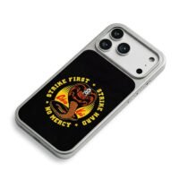Cobra Kai cobra strike first iPhone 17 Pro Max Electroplated Silver Case2
