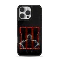 COD BO3 red III soldier iPhone 16 Pro Max Black Case