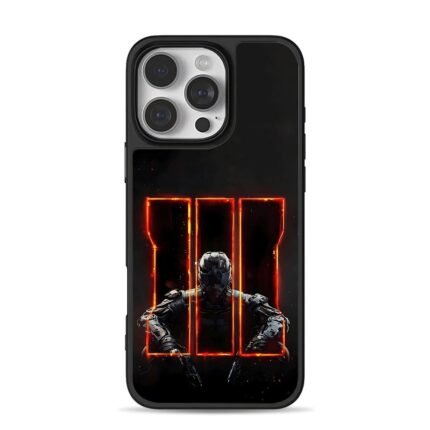 COD BO3 red III soldier iPhone 16 Pro Max Black Case