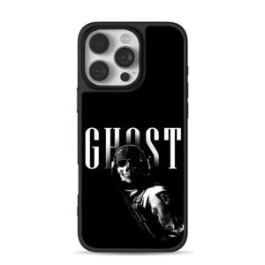 COD Ghost soldier GHOST text Phone Case for iPhone 11-17 & Samsung Galaxy S24-S26
