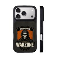 COD Warzone skull badge iPhone 17 Pro Max Black Case