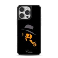Cohen smoking man fedora silhouette Phone Case for iPhone 11-17 & Samsung Galaxy S24-S26