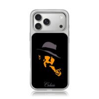 Cohen smoking man fedora silhouette iPhone 17 Pro Max Electroplated Silver Case1