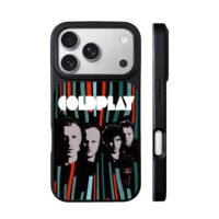 Coldplay band members stripes iPhone 17 Pro Max Black Case