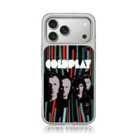 Coldplay band members stripes iPhone 17 Pro Max Electroplated Silver Case1