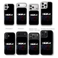 Coldplay concert jacket art Chris Brown Phone Case Black Electroplated Silver For Iphone 11 To 17