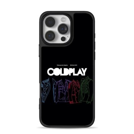 Coldplay concert jacket art iPhone 16 Pro Max Black Case