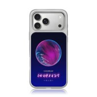 Coldplay purple blue globe iPhone 17 Pro Max Electroplated Silver Case1