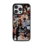 Collage of Bad Bunny photos iPhone 16 Pro Max Black Case