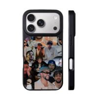 Collage of Bad Bunny photos iPhone 17 Pro Max Black Case