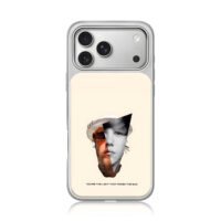 Collage of dual male half faces iPhone 17 Pro Max Electroplated Silver Case1
