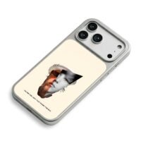 Collage of dual male half faces iPhone 17 Pro Max Electroplated Silver Case2
