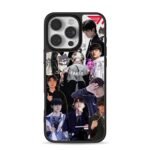 Collage of Faker T1 with chibi iPhone 16 Pro Max Black Case