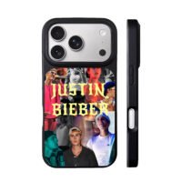 Collage of Justin Bieber photos iPhone 17 Pro Max Black Case