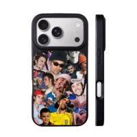 Collage of Justin Bieber photos iPhone 17 Pro Max Black Case
