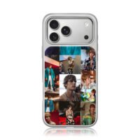 Collage of Justin Bieber photos iPhone 17 Pro Max Electroplated Silver Case1
