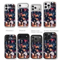 Collage of rapper Drake photos Chris Brown Phone Case Black Electroplated Silver For Iphone 11 To 17