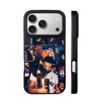 Collage of rapper Drake photos iPhone 17 Pro Max Black Case
