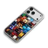 Collage of Spotify Eminem Bad Bunny iPhone 17 Pro Max Electroplated Silver Case2