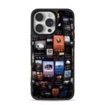 Collage of Spotify music players iPhone 16 Pro Max Black Case