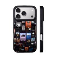 Collage of Spotify music players iPhone 17 Pro Max Black Case