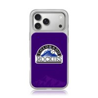 Colorado Rockies baseball logo iPhone 17 Pro Max Electroplated Silver Case1
