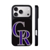 Colorado Rockies CR MLB team logo iPhone 17 Pro Max Black Case