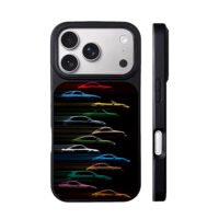 Colorful Porsche sports cars iPhone 17 Pro Max Black Case