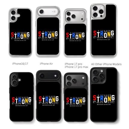 Colorful Strong Never Give Up Chris Brown Phone Case Black Electroplated Silver For Iphone 11 To 17