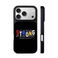 Colorful Strong Never Give Up iPhone 17 Pro Max Black Case