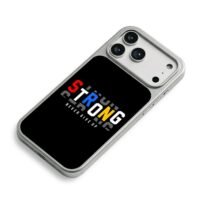 Colorful Strong Never Give Up iPhone 17 Pro Max Electroplated Silver Case2
