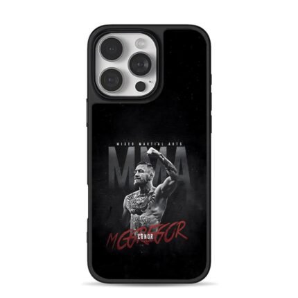 Conor McGregor MMA victory art iPhone 16 Pro Max Black Case