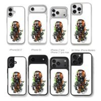 Conor McGregor split graffiti art Chris Brown Phone Case Black Electroplated Silver For Iphone 11 To 17