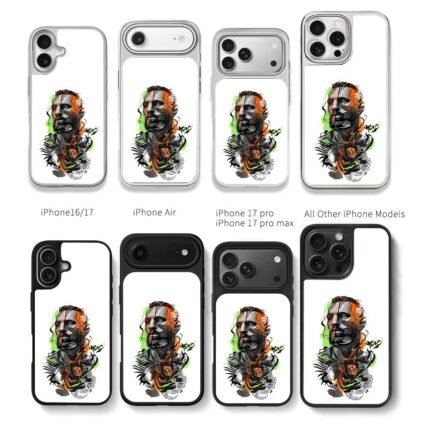 Conor McGregor split graffiti art Chris Brown Phone Case Black Electroplated Silver For Iphone 11 To 17