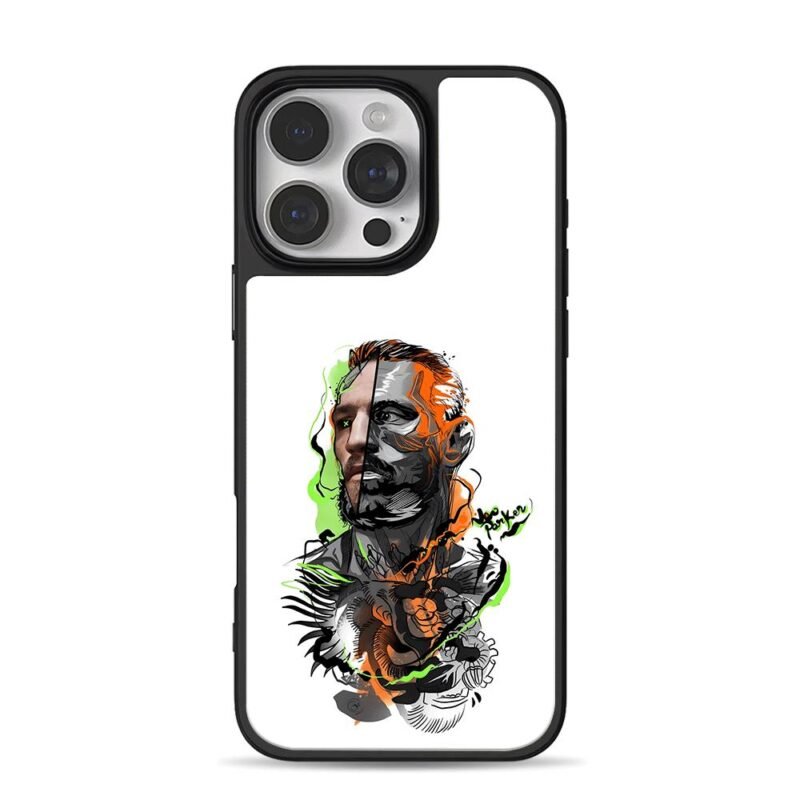 Conor McGregor split graffiti art iPhone 16 Pro Max Black Case