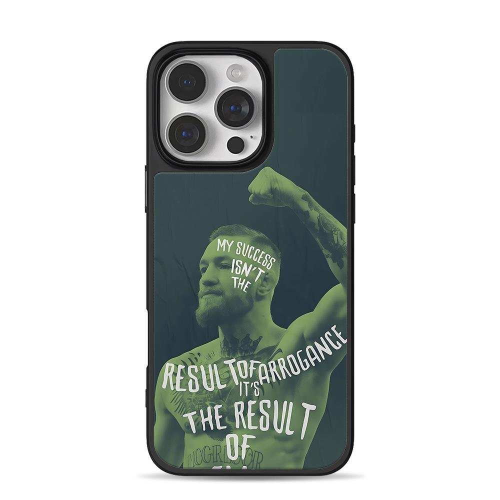 Conor McGregor success flexing iPhone 16 Pro Max Black Case Conor McGregor success flexing Phone Case for iPhone 11-17 & Samsung Galaxy S24-S26 - Image 1