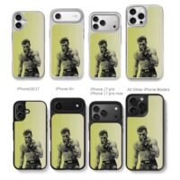 Conor McGregor UFC fighter halftone Chris Brown Phone Case Black Electroplated Silver For Iphone 11 To 17