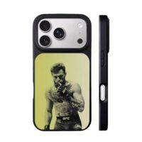 Conor McGregor UFC fighter halftone iPhone 17 Pro Max Black Case