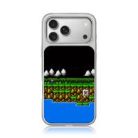 Contra classic NES pixel game scene iPhone 17 Pro Max Electroplated Silver Case1