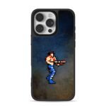Contra pixel soldier with gun iPhone 16 Pro Max Black Case