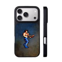 Contra pixel soldier with gun iPhone 17 Pro Max Black Case