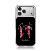 Corridos Tumbados rose logo iPhone 17 Pro Max Electroplated Silver Case1