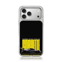 Corvette GT3R black supercar iPhone 17 Pro Max Electroplated Silver Case1