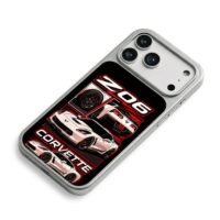 Corvette Z06 white sports car art Phone Case for iPhone 11-17 & Samsung Galaxy S24-S26 - Image 5
