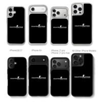 Counter Strike GO soldier logo Chris Brown Phone Case Black Electroplated Silver For Iphone 11 To 17