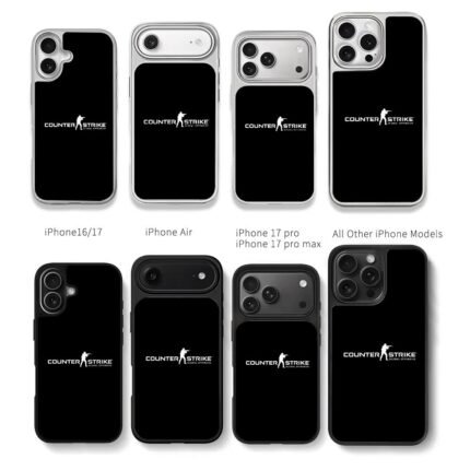 Counter Strike GO soldier logo Chris Brown Phone Case Black Electroplated Silver For Iphone 11 To 17