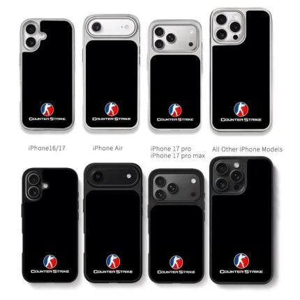 Counter Strike soldier logo Chris Brown Phone Case Black Electroplated Silver For Iphone 11 To 17